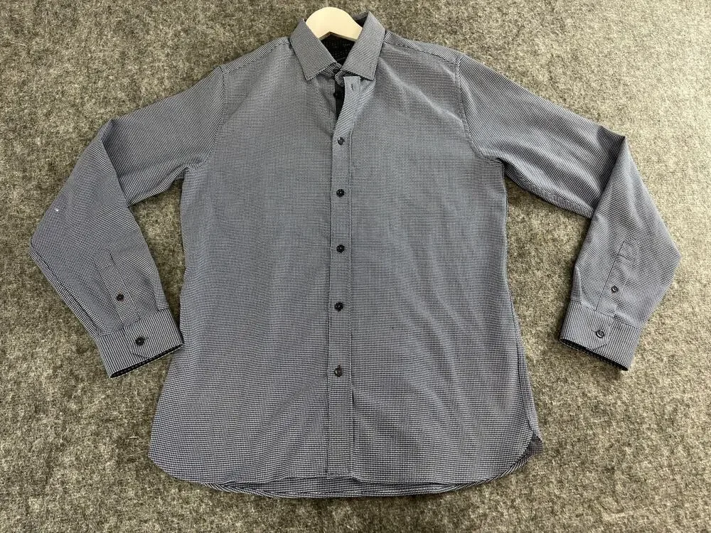 Ted Baker Shirt Mens Medium 3 Blue Button Up Long Sleeve Dress Shirt N142